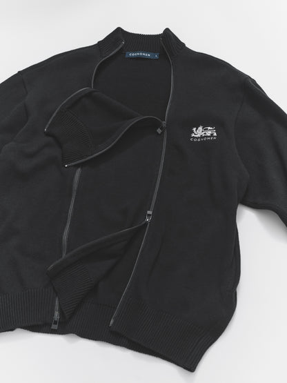 ADJUSTABLE KNIT TRACK JACKET