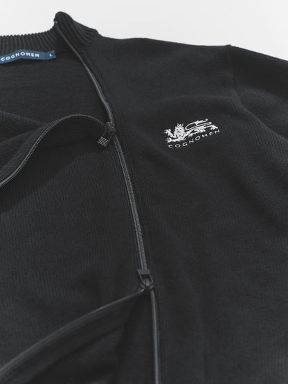 ADJUSTABLE KNIT TRACK JACKET